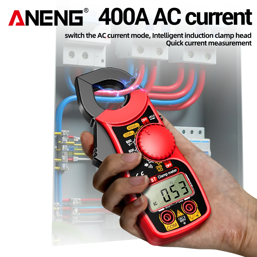 Multímetro portátil MT87 ANENG, multímetro de voltaje CC/CA de 1999 recuentos, amperímetro, Detector NCV Ohm, herramientas de reparación de automóviles industriales - imagen 5