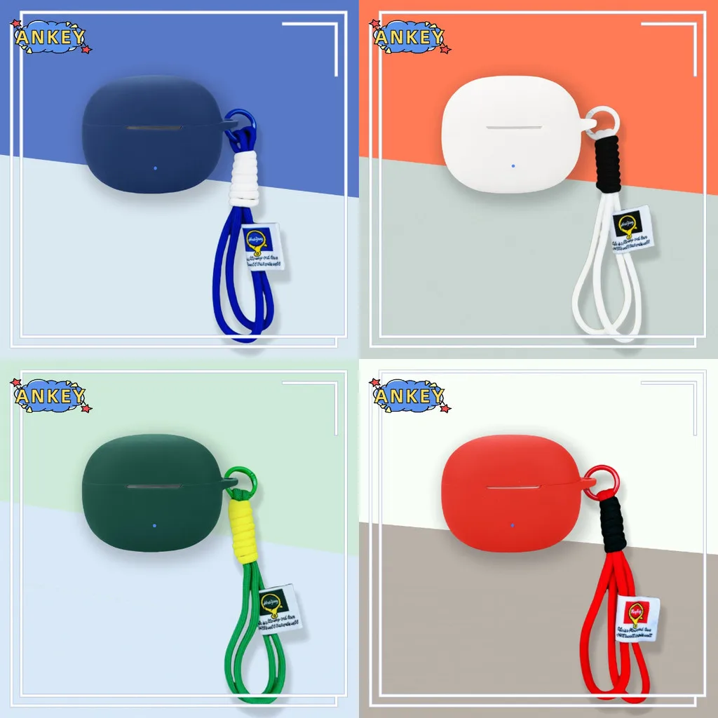 Funda para Edifier Comfo Q, funda protectora de silicona suave, portátil, resistente a los arañazos, carcasa con mosquetón y cordón - imagen 4