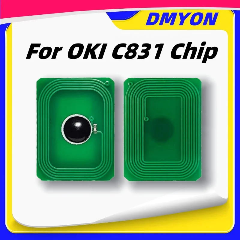 1 Juego de Chip para OKI C831 C841 C831n/C831dn/C831cdtn/C841cdtn Chip de cartucho de tóner 44844508 44844507 44844506 44844505 EU 10K