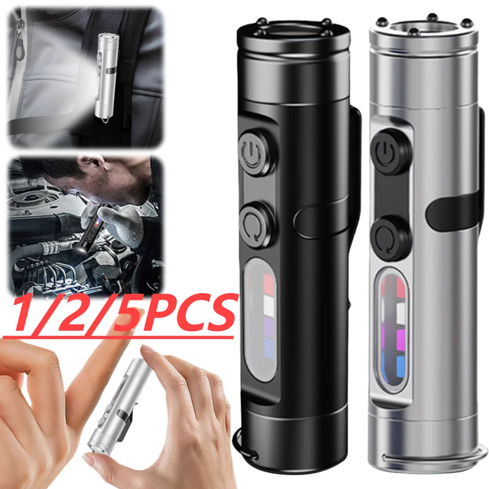 Minilinterna Taclite con Clip para sombrero, lámpara UV recargable por USB-C portátil, luz de inspección de trabajo de bolsillo con cola magnética, 1/2/5 Uds.