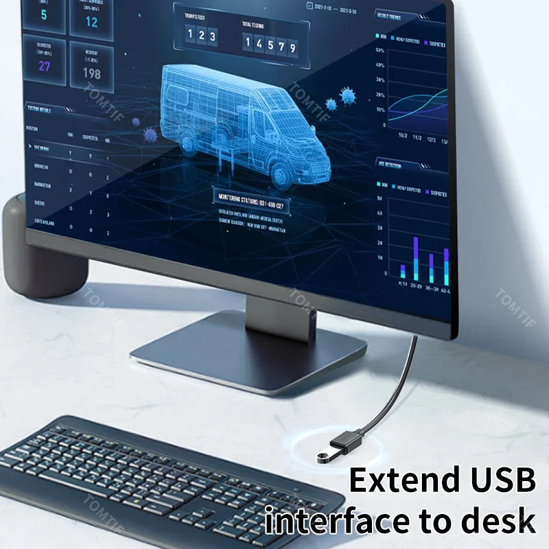 Cable de extensión USB 3m 2m 1m 3 0 USB 3,0 Cable extensor macho a hembra para Smart TV PS4 PS3 Xbox SSD Cable de datos de extensión para ordenador portátil - imagen 3