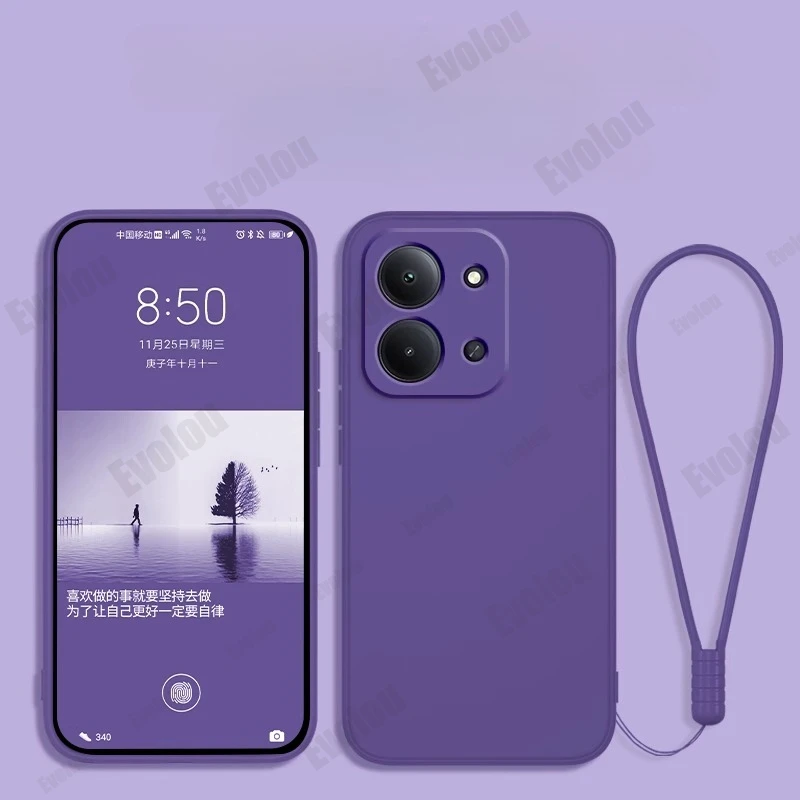 Funda de teléfono de silicona líquida para Redmi 15C, carcasa mate de 173mm para Redmi 15C 15 C, correa de parachoques a prueba de golpes, funda trasera de armadura - imagen 5