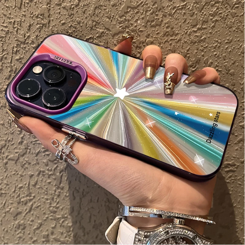 Funda colorida con forma de estrella brillante para Xiaomi Redmi Note 14 14S 13 12 11 Pro Plus 4G 5G 12S 11S 10S 10 9 9S 12C 13C 14C A3 A4 - imagen 3