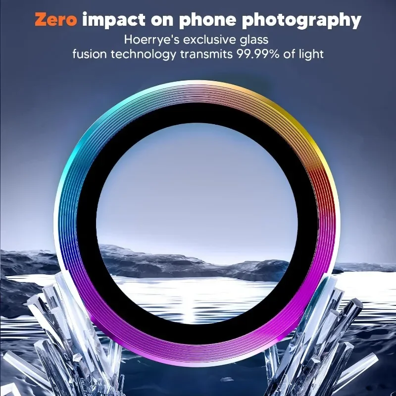 Protector de lente de cámara para Samsung S24 Ultra S23 Plus A55 A35 A15 9H, Protector de pantalla de vidrio templado, película, anillo de Metal, 2 uds. - imagen 4