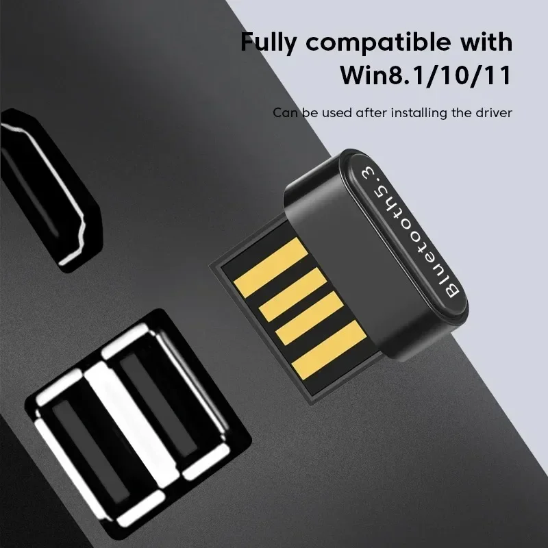 Adaptador USB Bluetooth 5,4 5,3, adaptadores Dongle inalámbricos, compatible con ordenador portátil para transmisores de Audio Windows 11/10/8,1 - imagen 2