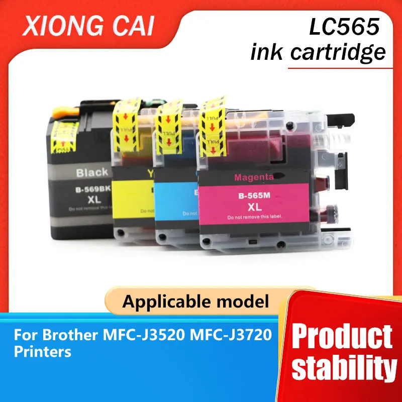 Cartuchos de tinta LC569/LC569XL/LC565/LC565XL - Compatible con impresoras Brother MFC-J3520/J3720