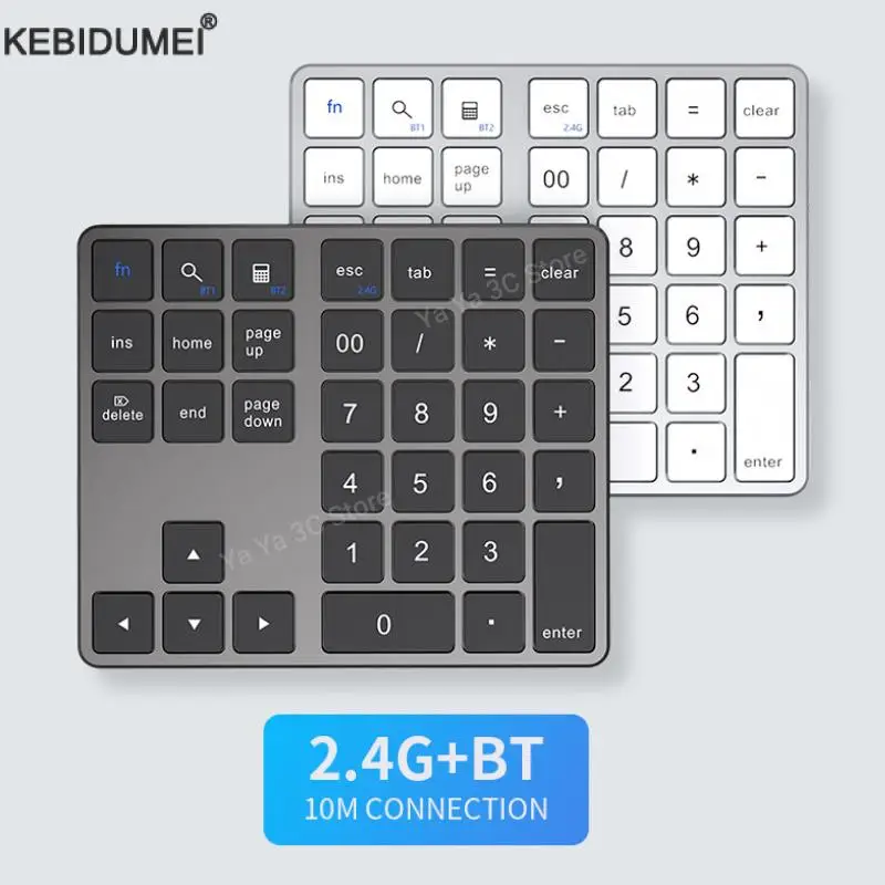 Teclado numérico inalámbrico Bluetooth de 2,4 Ghz, teclado numérico K35, teclado numérico recargable USB C para teclado Digital IOS Android Windows