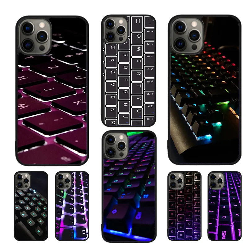 Fundas para teléfono móvil con teclado de ordenador, funda para iPhone 17 Air 16 15 14 12 13 11 Pro MAX apple Plus