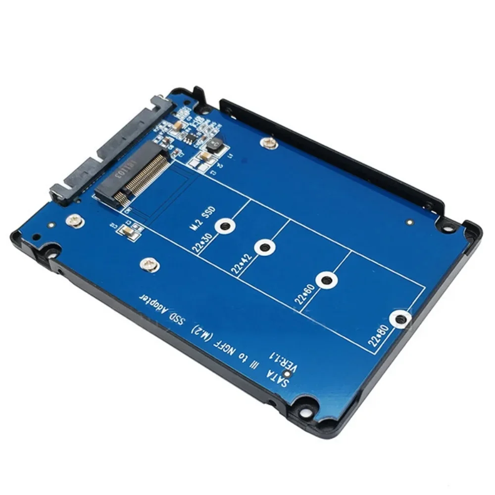 Ngff a SATA3.0 HDD caja B Key SSD caja de estado sólido a caja de disco duro de 2,5 pulgadas todo de aluminio convertidor adaptador de expansión de 7MM - imagen 2
