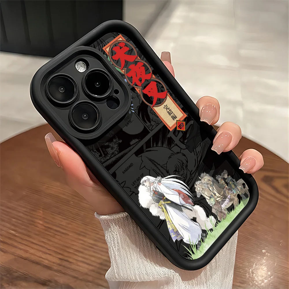 Anime Inuyashas Art Eye funda de teléfono caliente para IPhone 17 16e 16 15 14 13 12 11 Air Pro Max Mini XR XS X 7 8 6 6s Plus TPU contraportada - imagen 2
