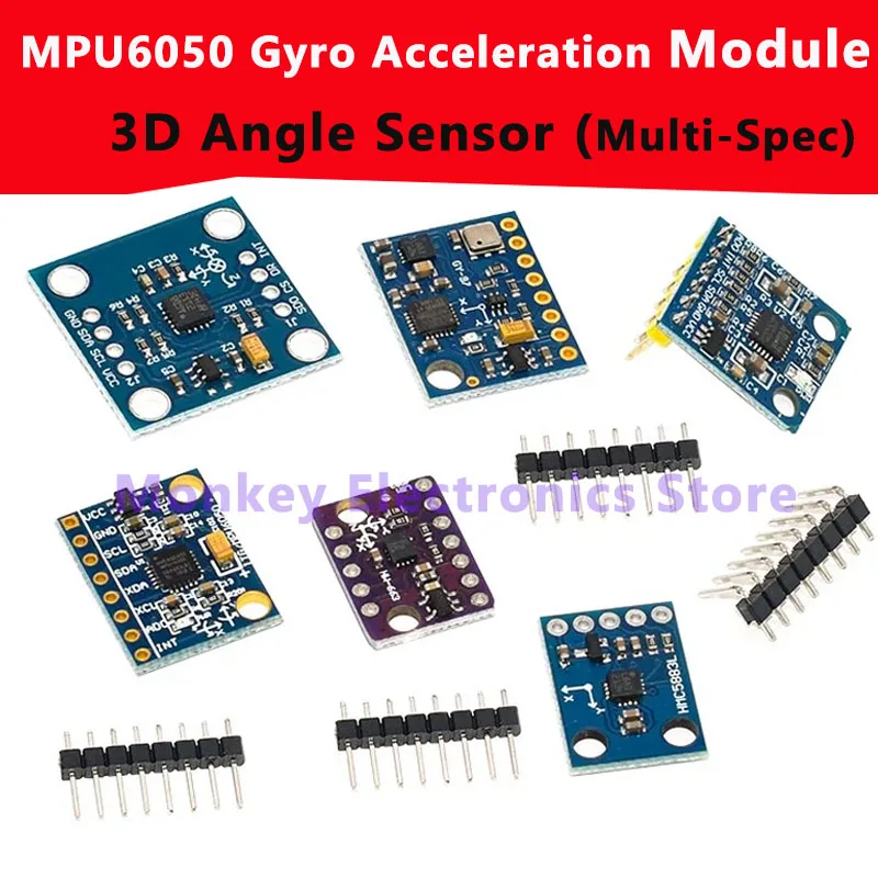 GY-521 GY-271 GY-61 Serie MPU6050 Módulo Sensor de ángulo 3D 6DOF Acelerómetro de triple seis ejes Giroscopio electrónico