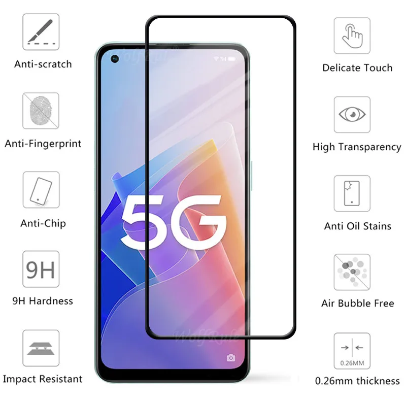 4 en 1 para Reno 8 Lite 5G vidrio para Reno 8 Lite vidrio templado 9H cubierta completa Protector de pantalla para OPPO Reno 7 8 Lite lente de vidrio - imagen 3