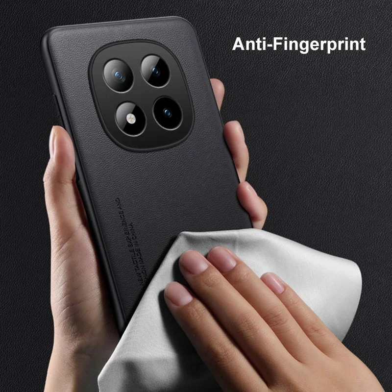 Funda de cuero PU de lujo para Xiaomi Redmi Note 15 5G, funda trasera de silicona a prueba de golpes, funda de teléfono de protección completa para Redmi Note15 5G - imagen 5