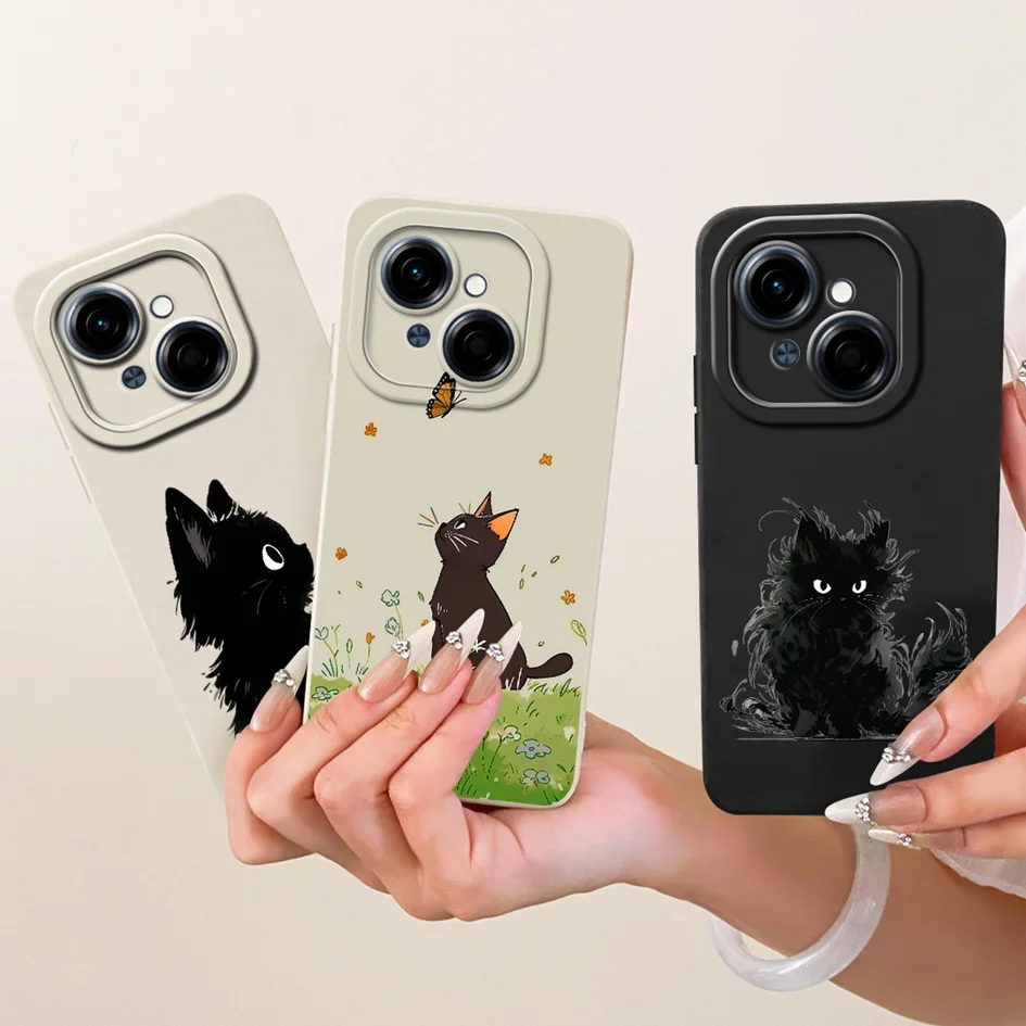 Nueva Funda para Tecno Pop 9 Spark Go 2025, Funda de silicona suave con forma de Margarita y gato encantador para Tecno Spark Go 1 1s Go1 Pop9 4G