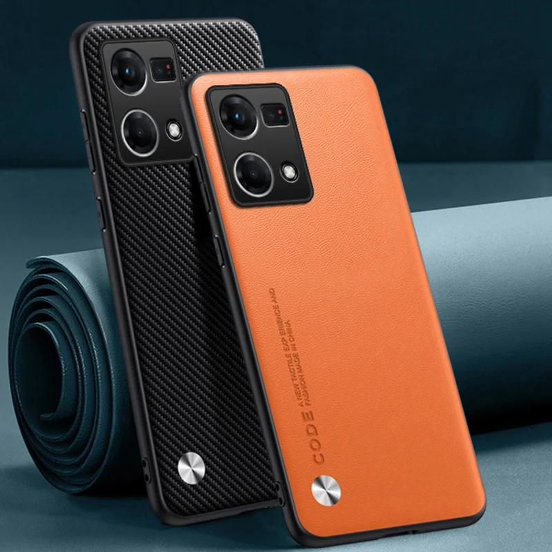 Funda de teléfono de cuero PU para OPPO Reno 7 4G Reno7, funda protectora de silicona mate a prueba de golpes para OPPO F21 Pro 4G Coque - imagen 4