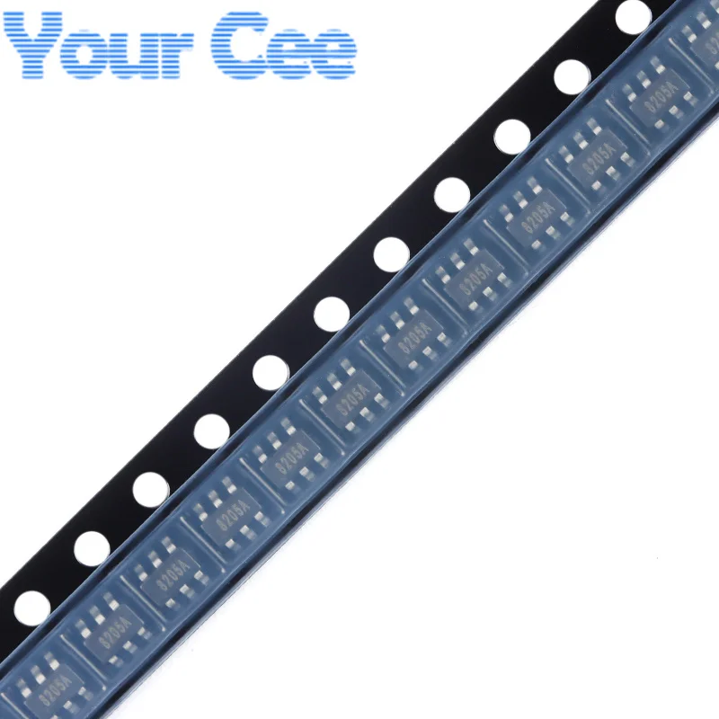 100 uds/10 Uds 8205A 8205 SOT-23-6 20V/5A Chip MOS de doble canal N nuevo Original SMD IC - imagen 4
