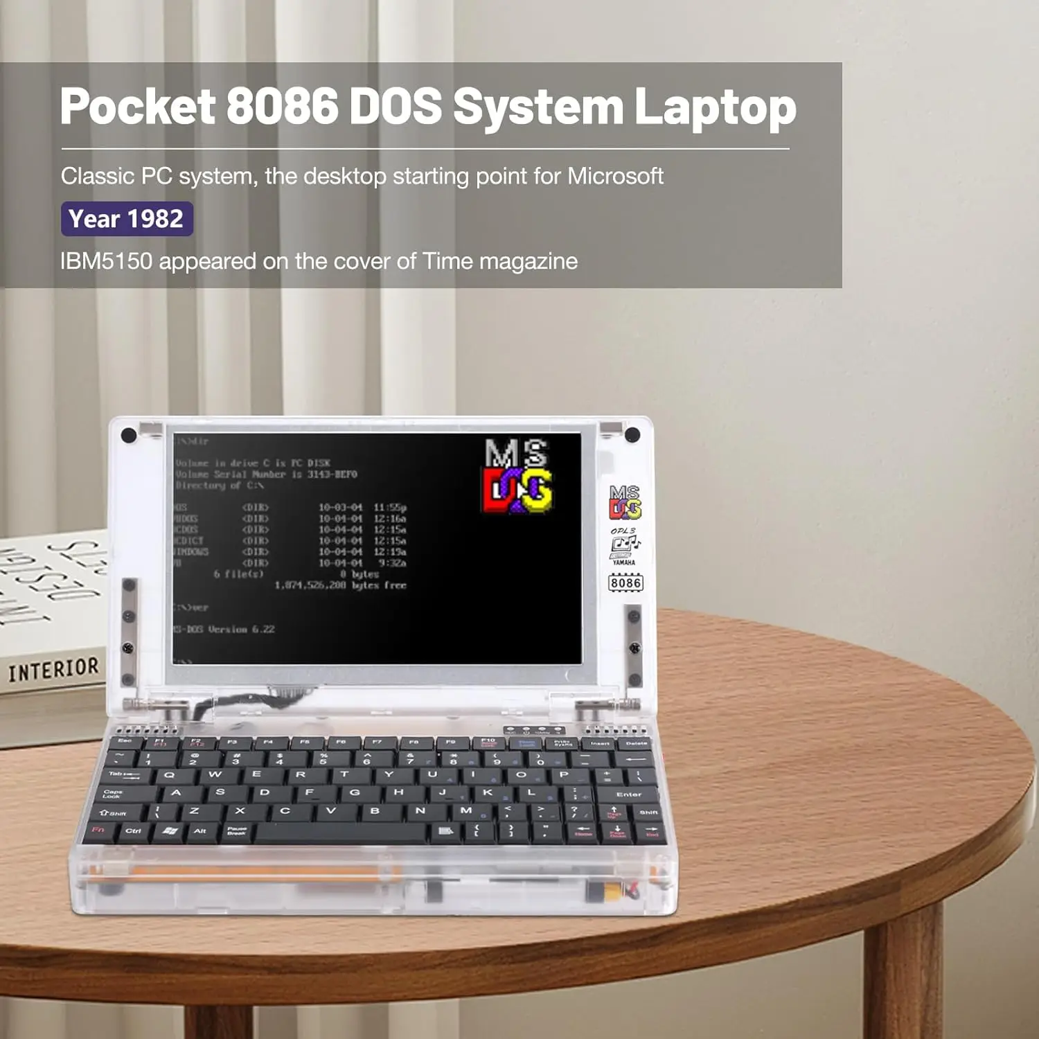 Computadora portátil Retro Pocket8086 CPU PC-XT, miniordenador portátil de 6,0 pulgadas compatible con sistema MS-DOS Windows 3.0, CPU 8088 8086, 512M - imagen 2