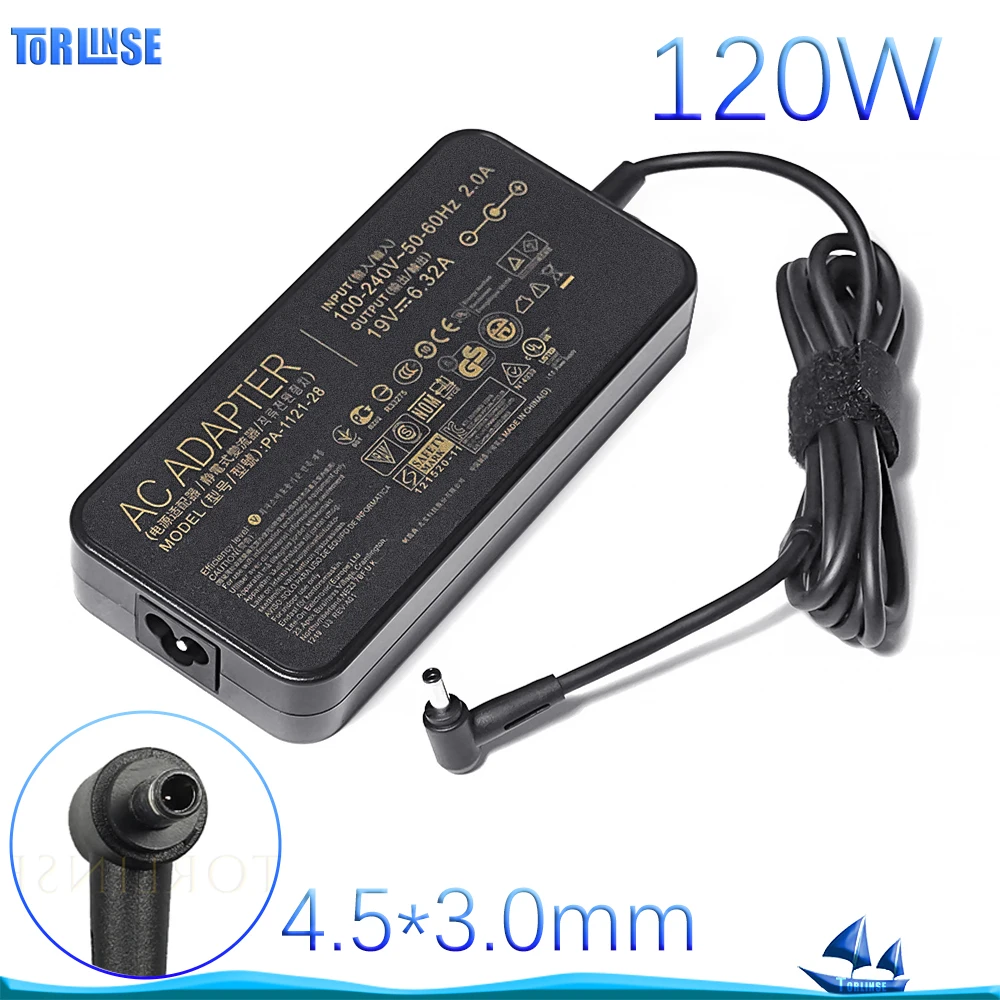 19V 6.32A 120W 4,5x3,0mm PA-1121-28 adaptador de CA cargador de ordenador portátil para Asus Zenbook UX Pro UX501VW UX501JW UX501V UX501J Chargeur