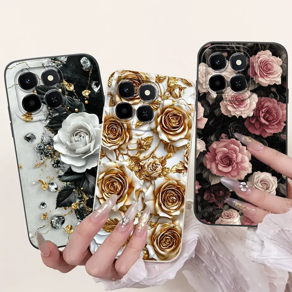 6,61 "para Honor X6c 2025 funda Linda Panda conejo silicona líquida suave a prueba de golpes TPU contraportada para HonroX6c Play 9C NIC-LX1 Para - imagen 4