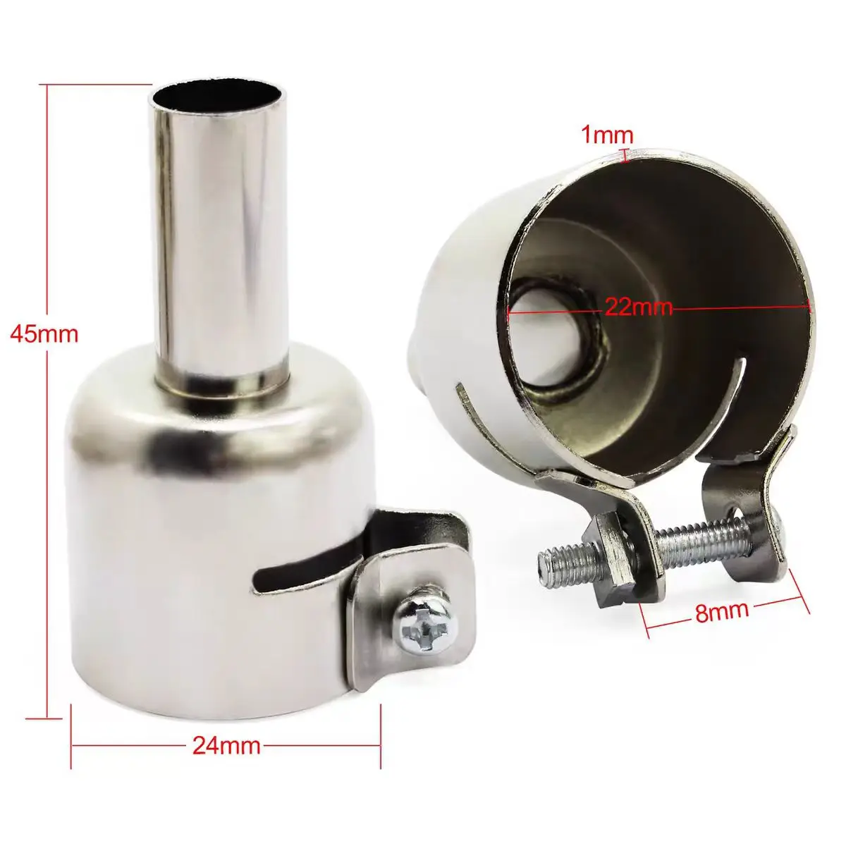 Boquilla recta para pistola de aire caliente serie 850, 3mm/4mm/5mm/6mm/7mm/8mm/10mm/12mm para soldar BGA, herramientas de boquilla para pistola de aire de reparación - imagen 5