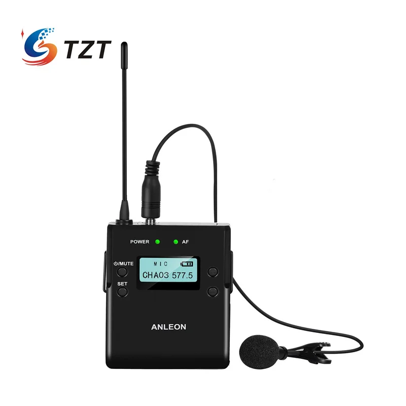TZT ANLEON MTG-400 Sistema con micrófono inalámbrico de 570-590MHz para guía turística interpretación simultánea (1 * TX + 1 * RX/3 * RX/5 * RX - imagen 3