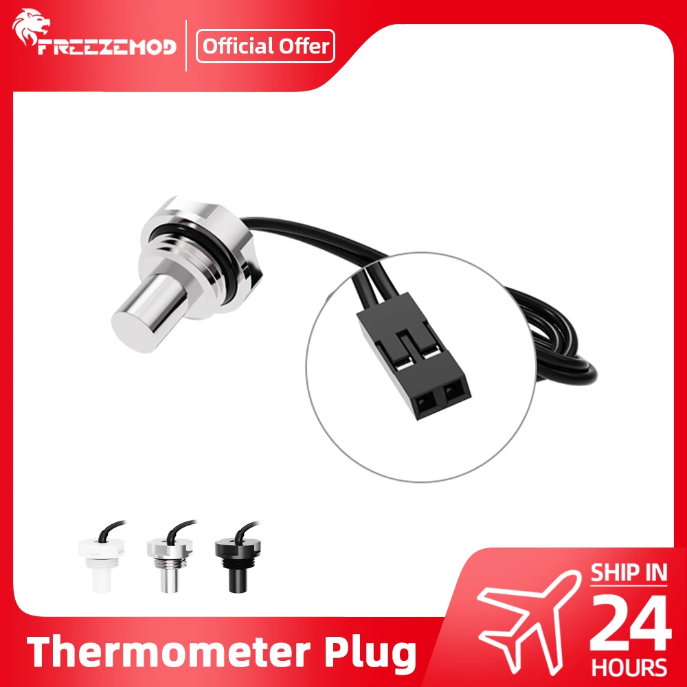 FREEZEMOD-enchufe para termómetro, Sensor de temperatura, parada de agua, enchufes impermeables, interfaz de Terminal DuPont, accesorio para enfriador de agua, DT-CWD
