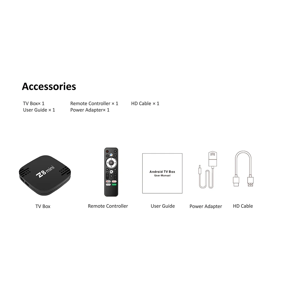 ATV Z8mini TV Box Quad Core AndroidTV Android14 BT 2GB 8GB 2,4G/5G WiFi Dual 4K HD reproductor multimedia decodificador inteligente - imagen 5