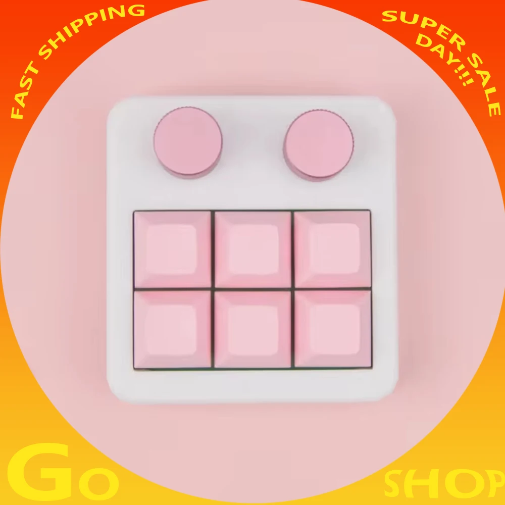 Teclado numérico Mir T6 + 2 personalizado, Mini teclado con cable T6, teclado de atajo Macro, teclas RGB PBT, teclados de diseñadores de oficina de intercambio en caliente