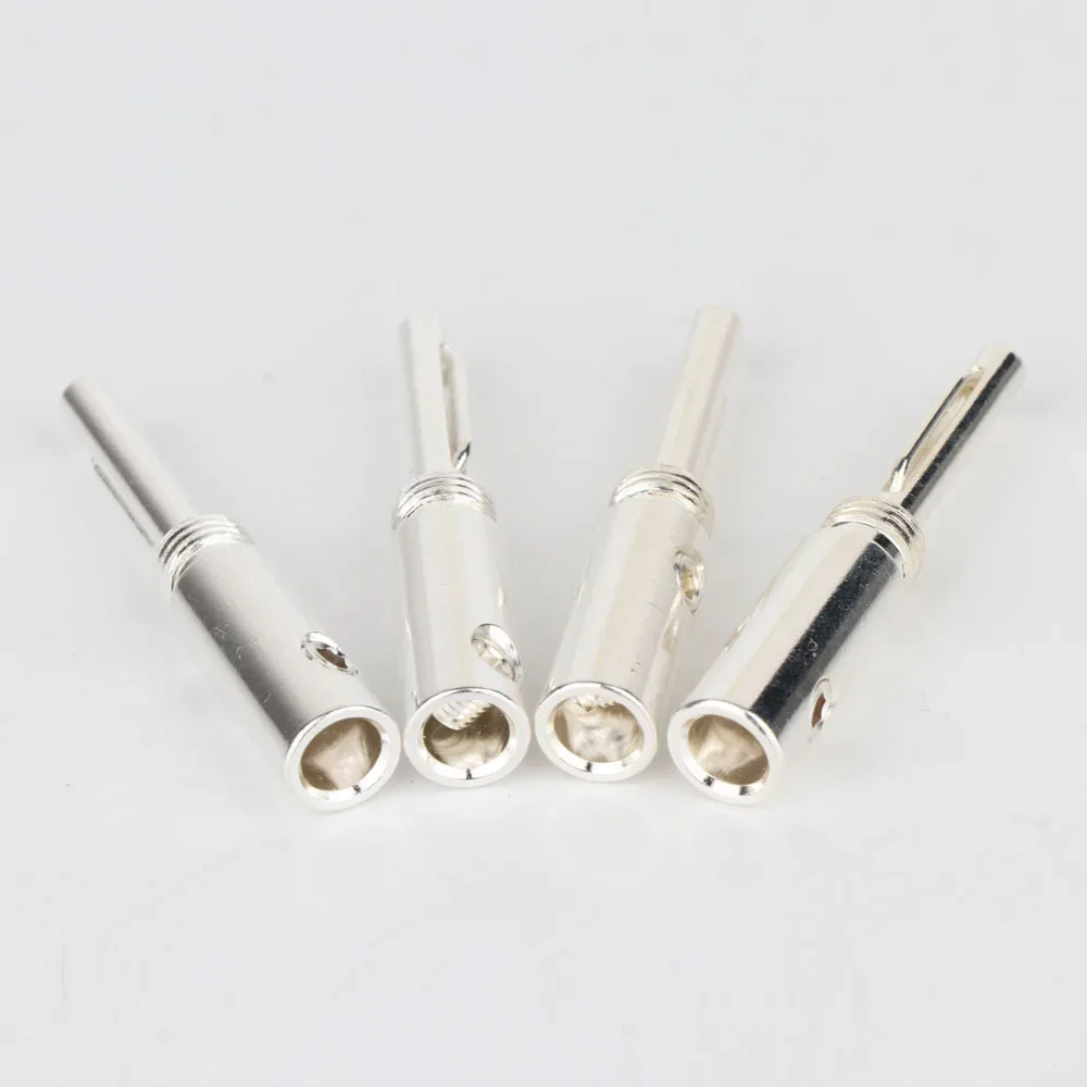 Ranura para tarjeta chapada en oro chapada en plata, conector de Cable de altavoz con cabeza de plátano, enchufe de cableado de Cable auxiliar de Audio - imagen 5