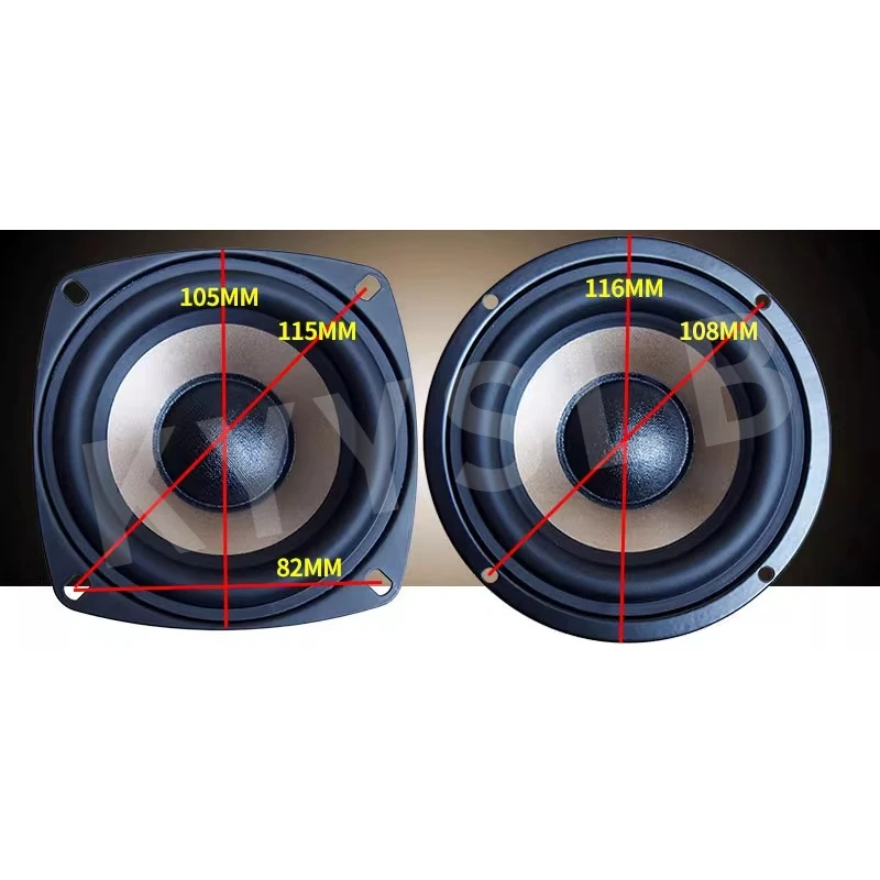 KYYSLB 30-60W 4-inch Subwoofer 4-inch Subwoofer Computer Speaker Fever Speaker Bluetooth Speaker Unit - imagen 3