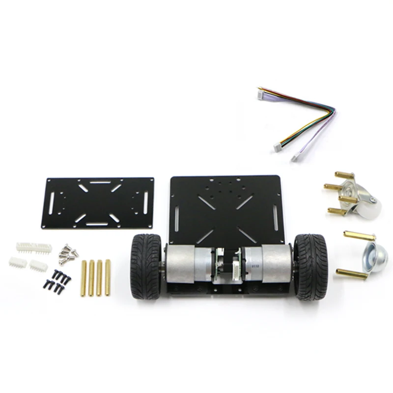 Diferencial de dos ruedas, chasis de coche inteligente, triciclo, codificador paso a paso CC, desaceleración, inspección de velocidad del motor, inspección de línea o - imagen 5