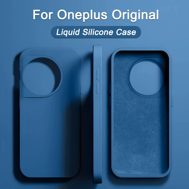 Para oneplus 13 12 12r 11 caso original líquido silicona teléfono casos para oneplus 12 13 12r Nord 4 10 pro silicona cubierta a prueba de golpes - imagen 2