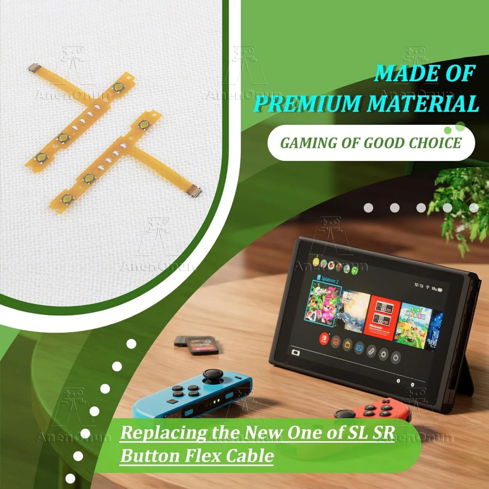 Joy Con SL/SR Cable flexible de botón para interruptor/interruptor OLED Premium piezas de reparación cinta de llave Cable de luz indicadora lateral - imagen 4
