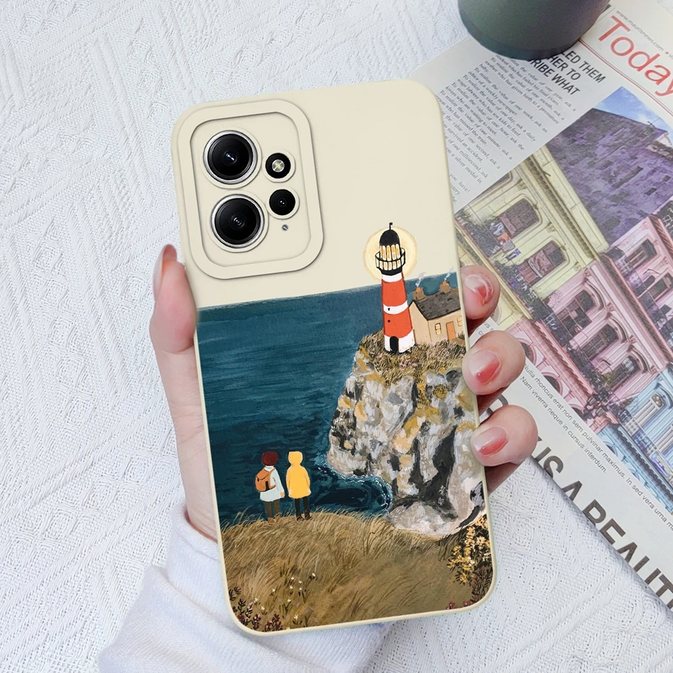 Para Xiaomi Redmi Note 12 12S 4G 5G Funda de silicona líquida suave protección de cámara Funda de teléfono antideslizante para Redmi Note 12 S Funda - imagen 3