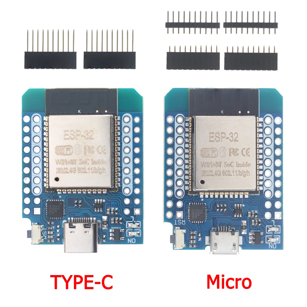 CP2104 ESP32 D1 Mini ESP-32 WiFi + para Bluetooth Placa de desarrollo de Internet de las cosas basada en módulo ESP8266 para Arduino con pines
