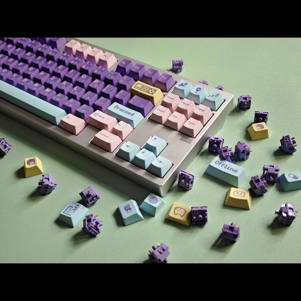 GMK Candy Theme Keycap PBT Custom Retro Japanese KeyCap, Cherry Profile Keycap para teclado mecánico, accesorios para juegos - imagen 5