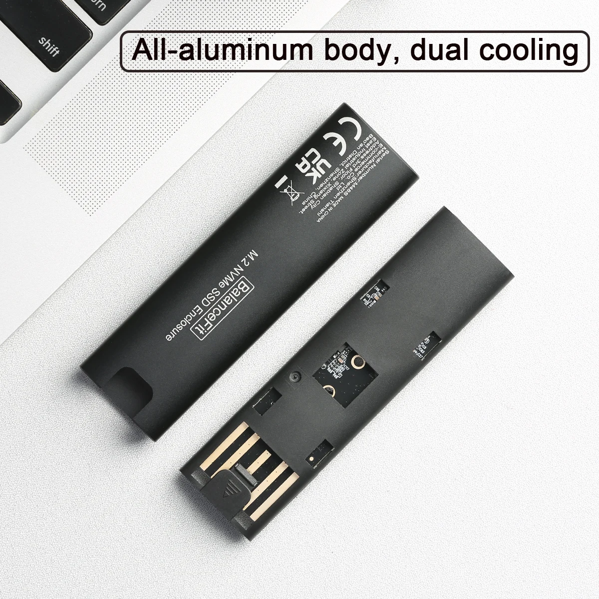 Caja SSD M.2 NVMe, USB 3.1 Gen 2 a NVME M-Key/(B+M) Caja externa de unidad de estado sólido, para SSD 2230/2242 /2260/2280 - imagen 3