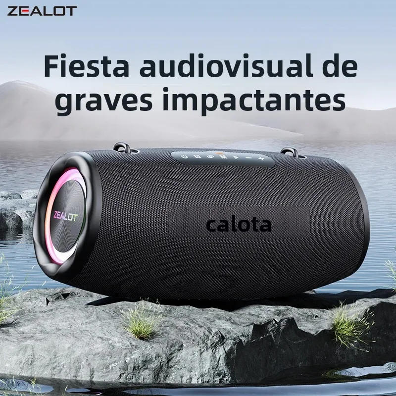 Zealot-S87 Altavoz Bluetooth inalámbrico portátil para exteriores 80W subwoofer de alto volumen rendimiento de sonido IPX6 impermeable Camping - imagen 2
