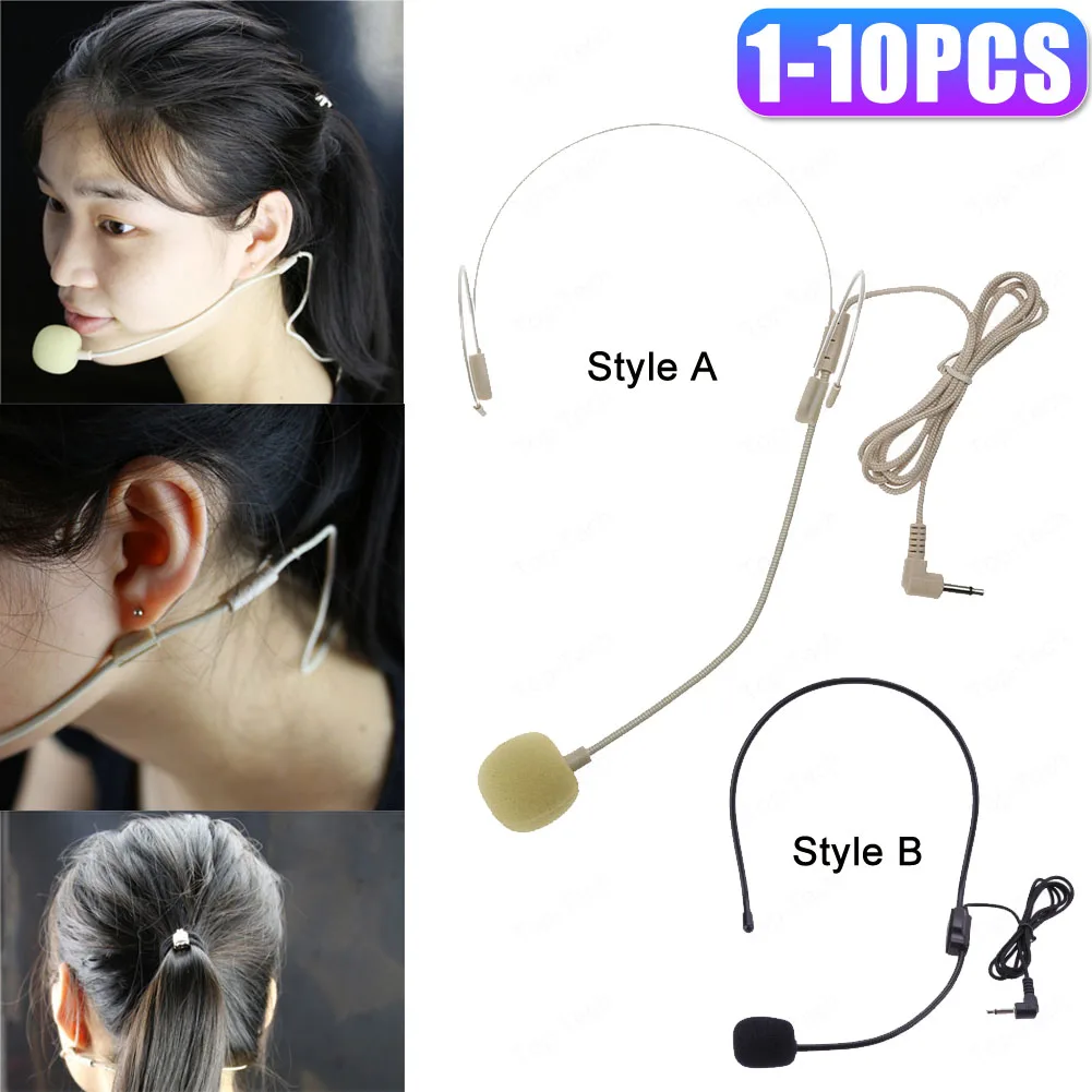 Auriculares con micrófono Invisible, sistema de micrófono portátil de Color piel, receptor de enchufe de 3,5mm para amplificador de voz, altavoces para profesores