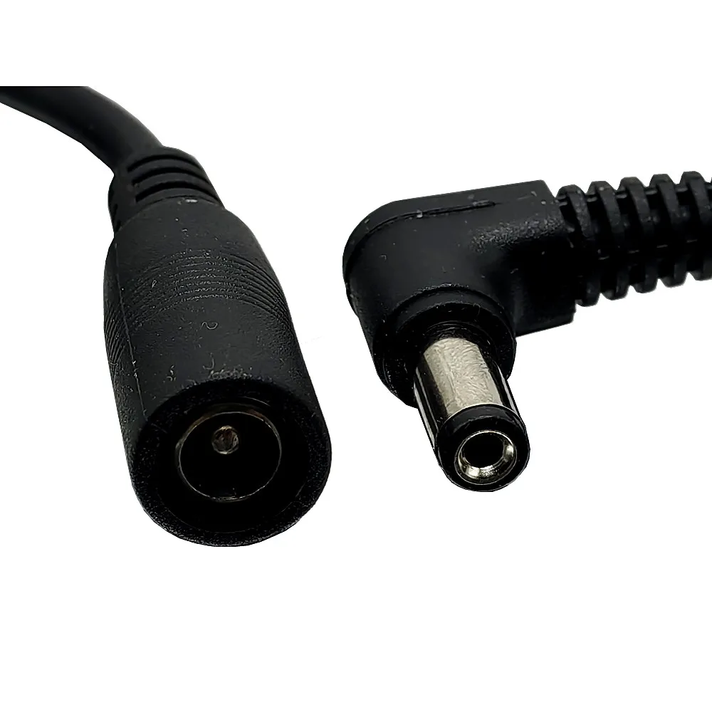 Alimentación CC 5,5 x 2,1 mm Macho 90 °   Cable conector de extensión hembra de ángulo recto de 5 cm - imagen 3