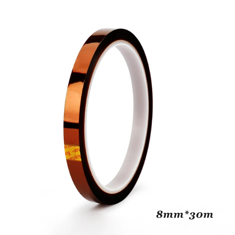 Cinta de poliimida resistente a altas temperaturas con dedo dorado de 30m de largo, cinta aislante de batería de litio antiestática para mascotas de varios tamaños - imagen 3