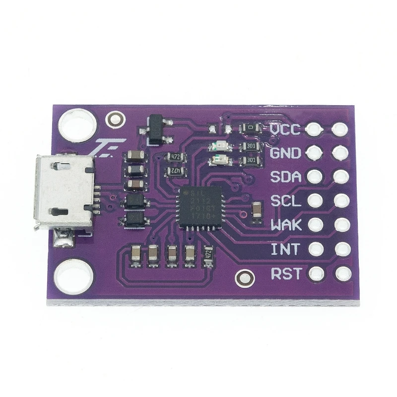 Placa de depuración CP2112, módulo de comunicación USB a SMBus I2C, Kit de evaluación MicroUSB 2112 2,0 para módulo de Sensor CCS811 - imagen 4