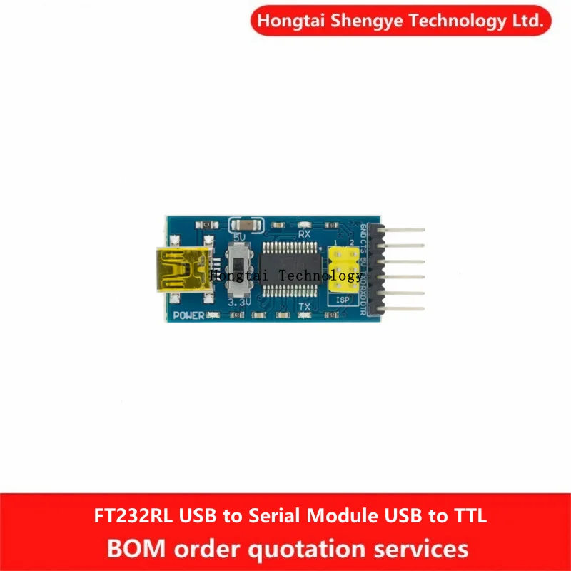 FT232RL Módulo USB a serie USB 5V 3.3V a TTL Mini módulo de cepillo de nivel - imagen 2