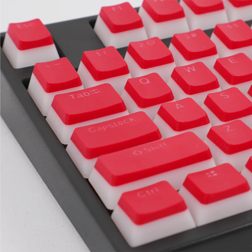 129 teclas Pudding Red Keycaps PBT Dye Sub OEM para 61 87 104 Teclado mecánico AKKO Fun60Pro Anne Pro 2 Game PC - imagen 2