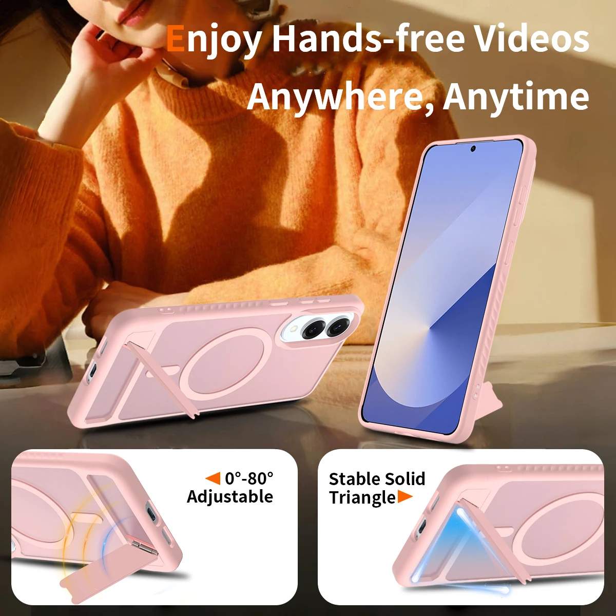 Funda de teléfono con armadura magnética a prueba de golpes para Samsung Galaxy S25 Edge S24 S23 Plus, soporte Ultra transparente para cubierta dura Magsafe - imagen 5