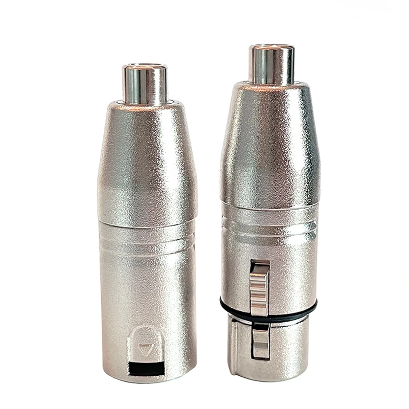 2 uds alta calidad XLR 3 pines macho/hembra a RCA hembra adaptador de Audio conector convertidor HIFI compatible para micrófono altavoz - imagen 5