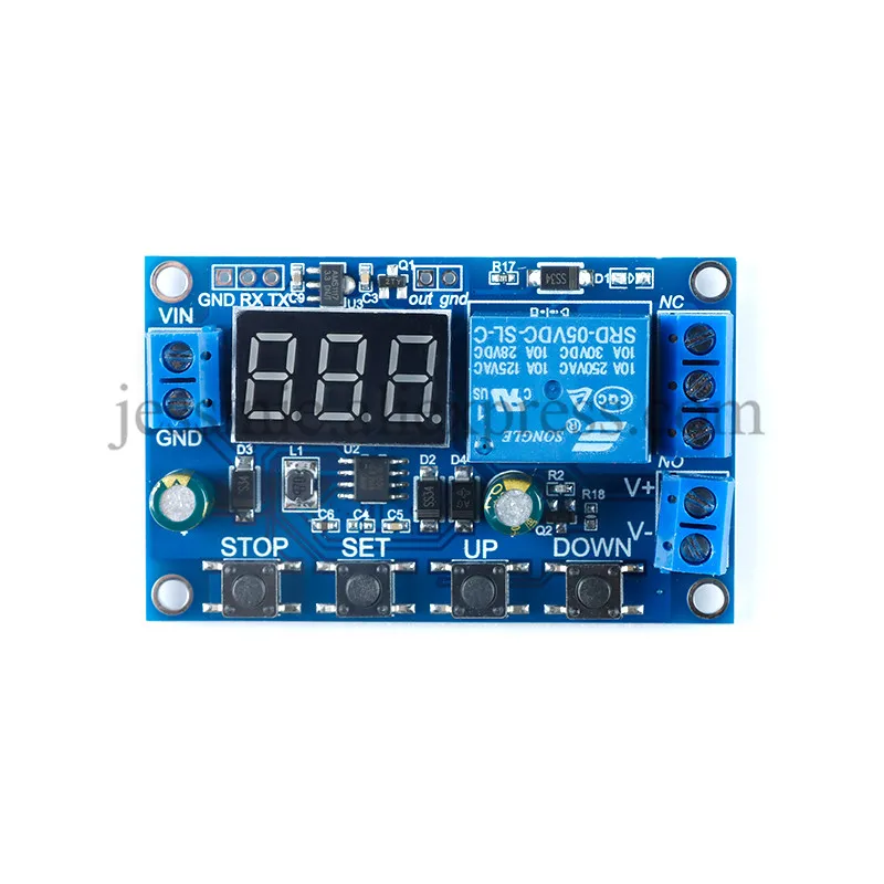 Placa de descargador de batería XY-DJ DC 6-40V, módulo de placa de protección contra sobretensión y bajo voltaje, módulo de precisión de apagado automático - imagen 4