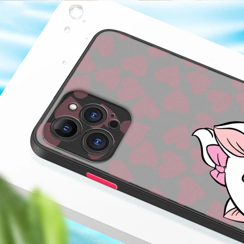 Dibujos animados de Los Aristogatos Marie Cat, translúcido esmerilado para Apple iPhone 16, 15, 14, 13, 12, 11, XS, XR, X Pro, Max Plus, Mini TPU - imagen 4