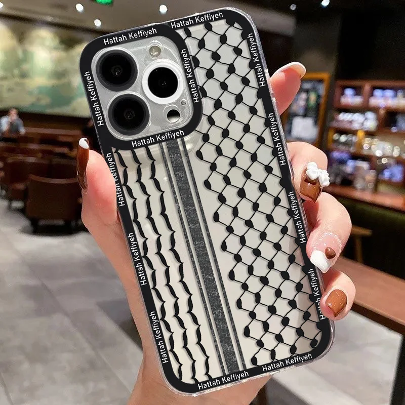 Funda de teléfono de lujo Hattah Keffiyeh, Funda transparente para IPhone 16, 15, 14, 13, 12, 11, Mini Pro Max, X, XR, XSMax, 7, 8 Plus, SE20 - imagen 4