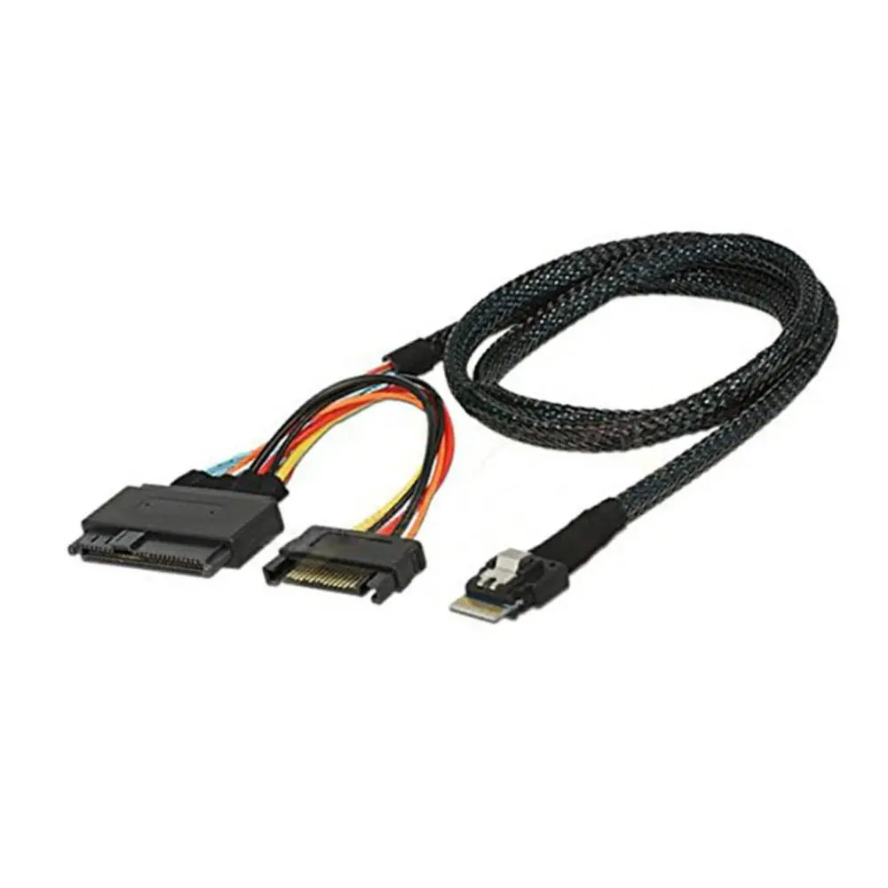 1 Uds Mini SAS Slim SFF-8654 4I 38P a SAS 8639 U.2 Cable adaptador con SATA15P - imagen 5